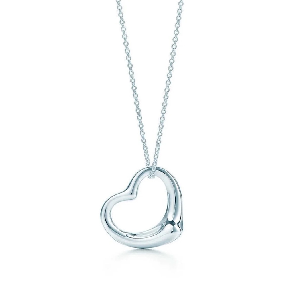 T and Co Elsa Peretti open heart pendant necklace